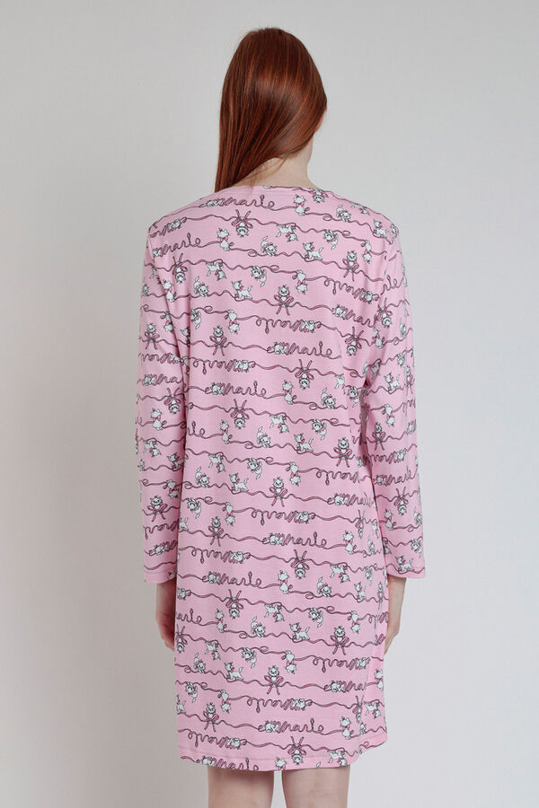 Admas Camisón maternity manga larga gato Marie Disney rosa