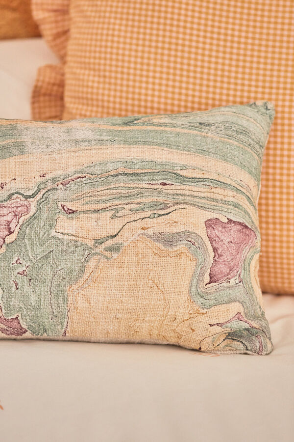 Womensecret Marmo green marbled cushion cover green