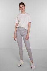 Pieces Leggings de malha  cinzento