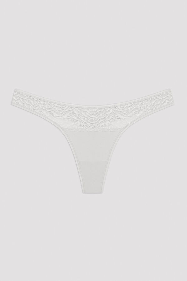 Penti Whisper Lace Detail 3 pack Tanga Panties printed