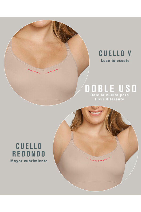 Leonisa T-shirt multiuso para controle de barriga bege