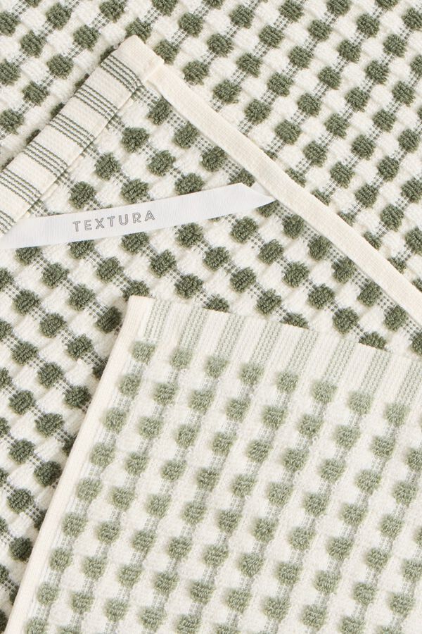 Textura Set of two terry cloths green