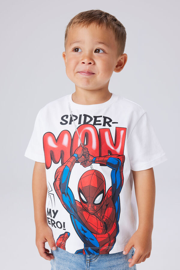 Name it Spiderman short sleeve T-shirt white