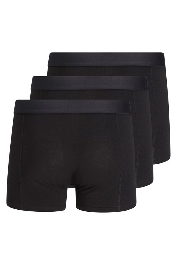 Womensecret Pack of 3 boxers with logo noir