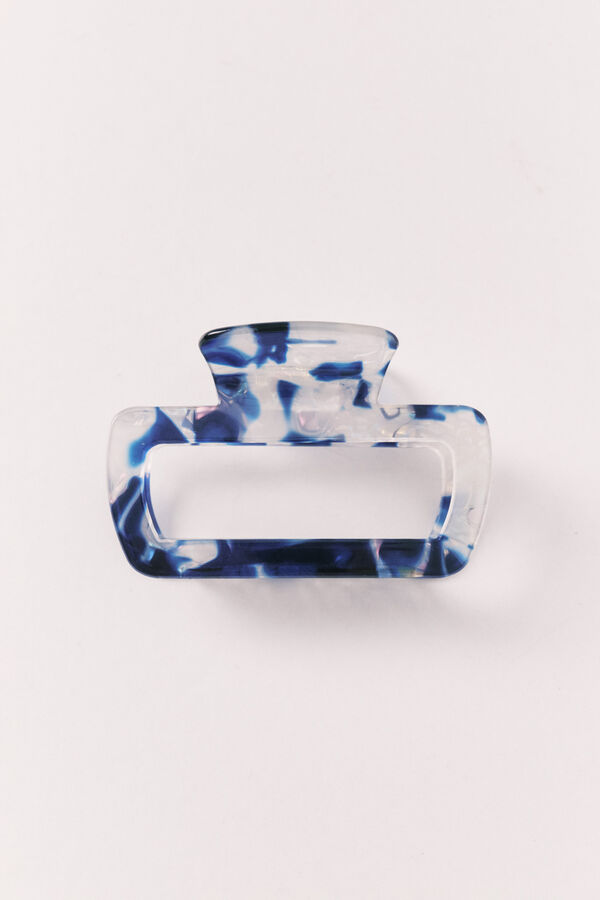 Women'secret Mother-of-pearl square hair clip blue