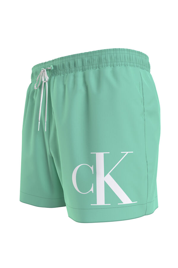 Womensecret Short drawstring swim shorts - CK Monogram blue
