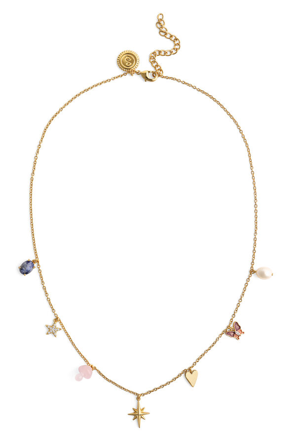 Singularu Halskette Multicharms Fairy Tale vergoldet mit Print