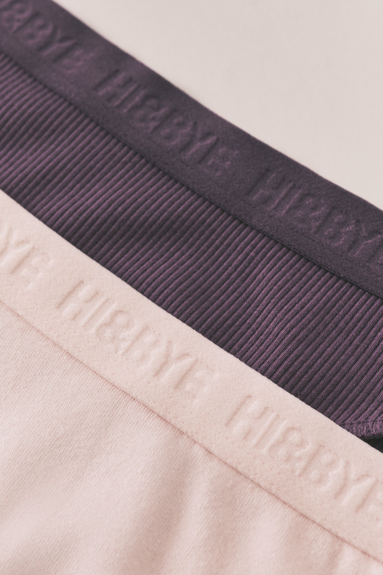 HI&BYE Purple, white and pink Brazilian panties 3-pack