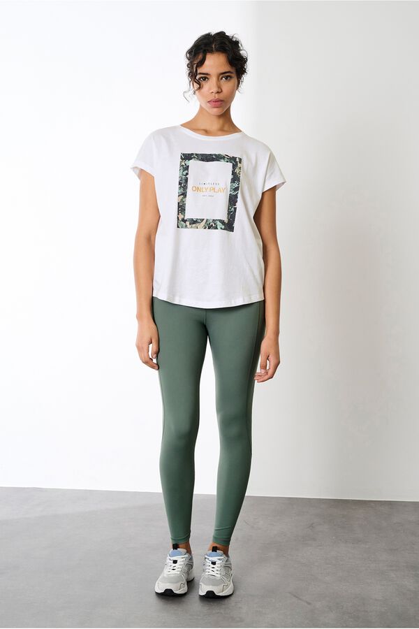 Only Play Camiseta algod&oacute;n org&aacute;nico manga corta. blanco