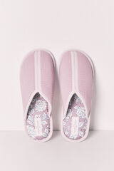 Women'secret Burgundy printed slippers pink