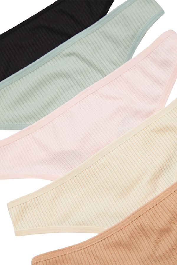 Trendyol Pack de 5 tangas canal&eacute; estampado