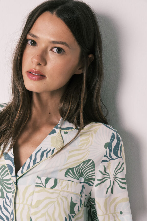 Women'secret Tropical print classic long pyjamas printed