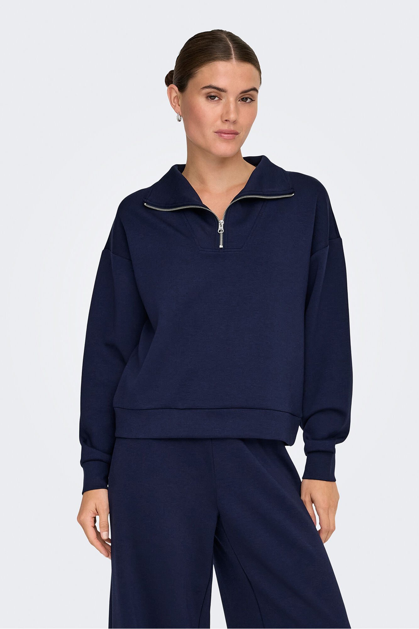 Only Play Sudadera zip cuello alto