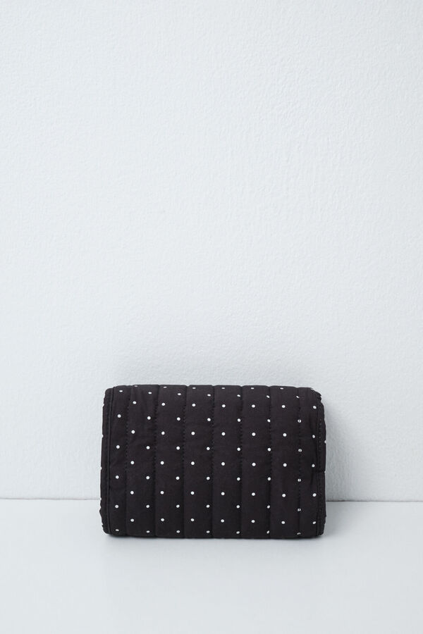 Women'secret Black polka-dots vanity case wallet pack black
