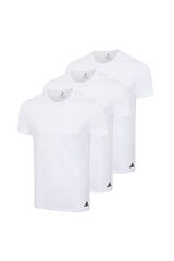 Adidas Pacote com 3 camisetas de algod&atilde;o com n&uacute;cleo ativo branco