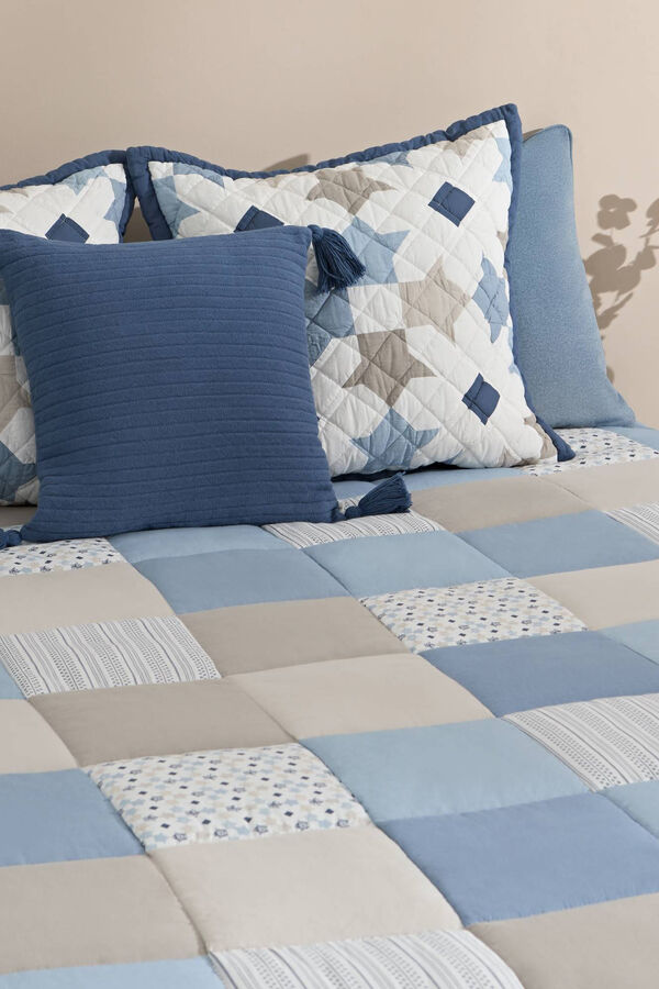 Womensecret Blue patchwork quilt. For a 180-200 cm bed. kék