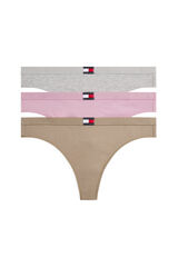 Tommy Jeans Pacote com 3 tangas el&aacute;sticas estampado