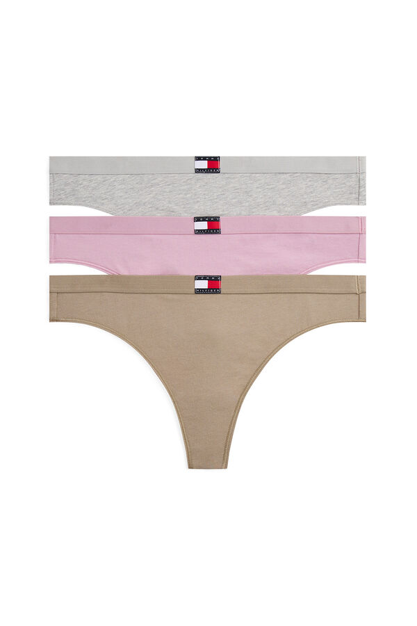 Tommy Jeans Pacote com 3 tangas el&aacute;sticas estampado