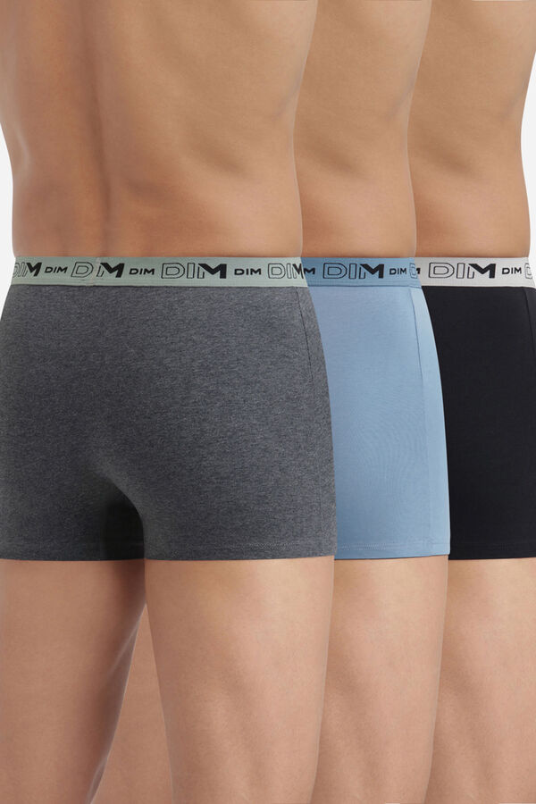DIM Pack de 3 boxers algodão elástico orgânico multicolour