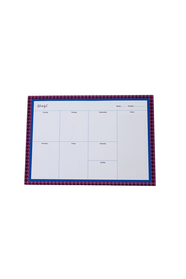 Mr. Wonderful Weekly Desktop Planner - Houndstooth printed