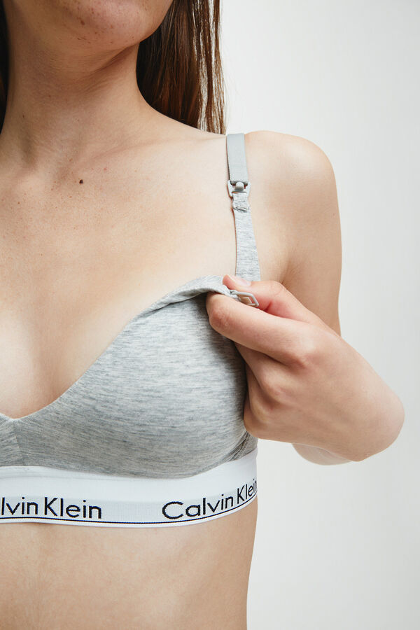 Womensecret Top de maternidad algodón con cinturilla de Calvin Klein gris