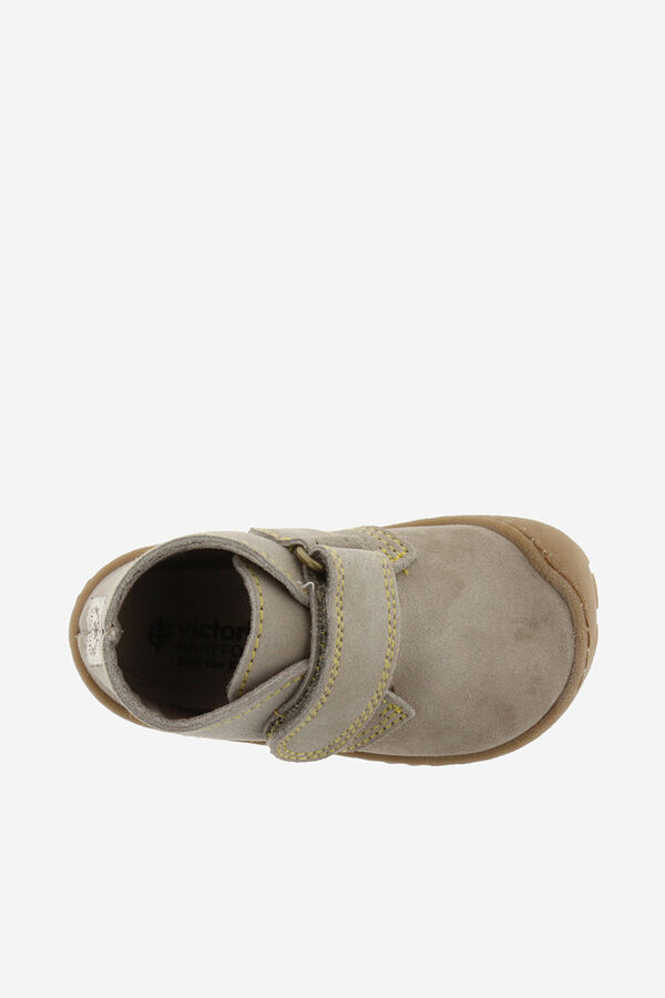 Victoria Botas descal&ccedil;as Victoria Bosco em camur&ccedil;a com tira aderente azul