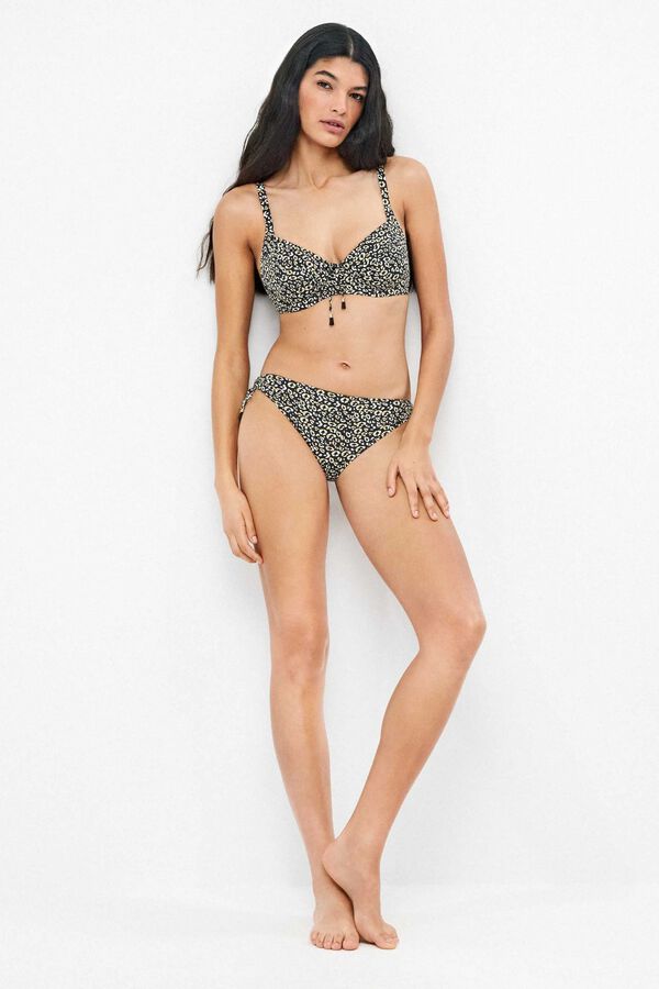 Gisela Top bikini capacidad animal print blanco