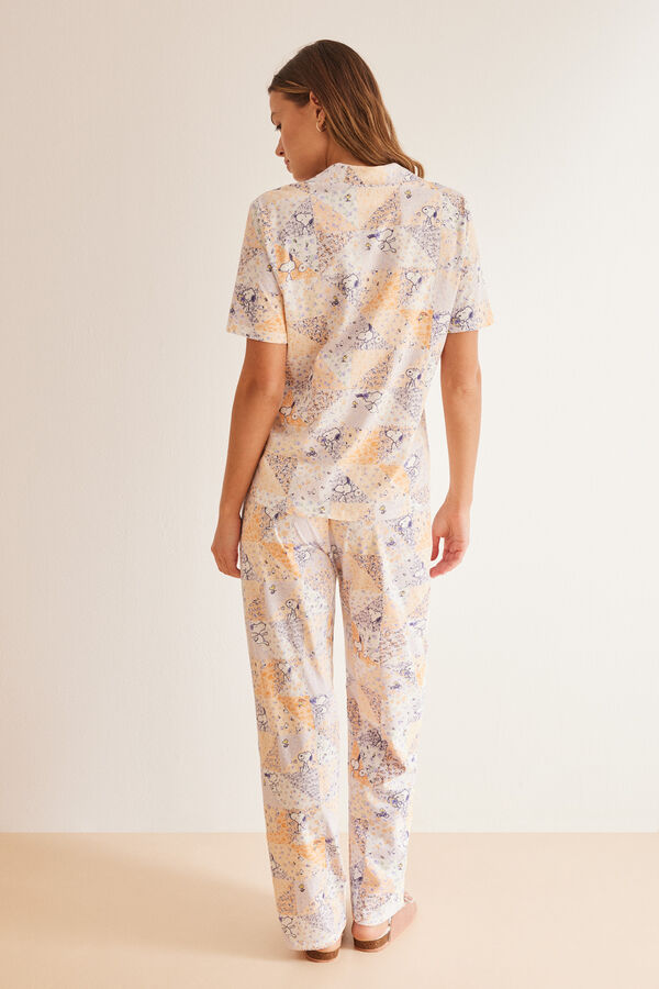 Womensecret Pyjama Hemdlook 100 % Baumwolle Snoopy mit Print