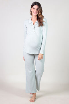 Womensecret Pack polo y pantalón maternity ancho confortable beige
