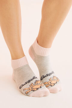 Womensecret Garfield cotton short socks grey