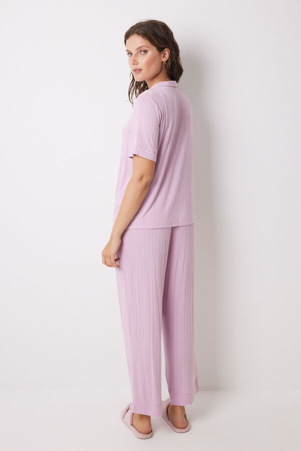 Womensecret Pink Capri soft touch shirt pajamas pink