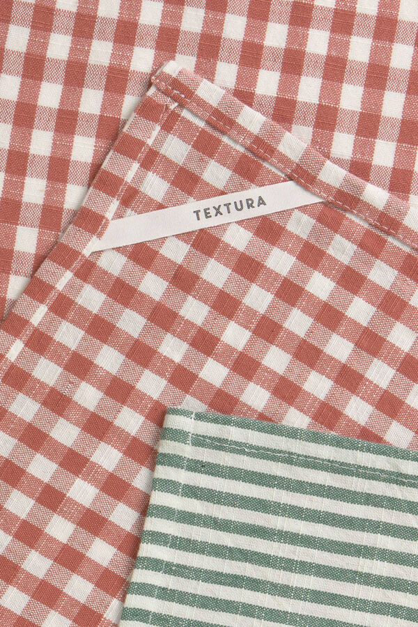 Textura Set gef&auml;rbter Baumwolllappen Rot