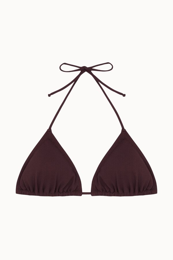 Bohodot Top bikini triangular marr&oacute;n marr&oacute;n