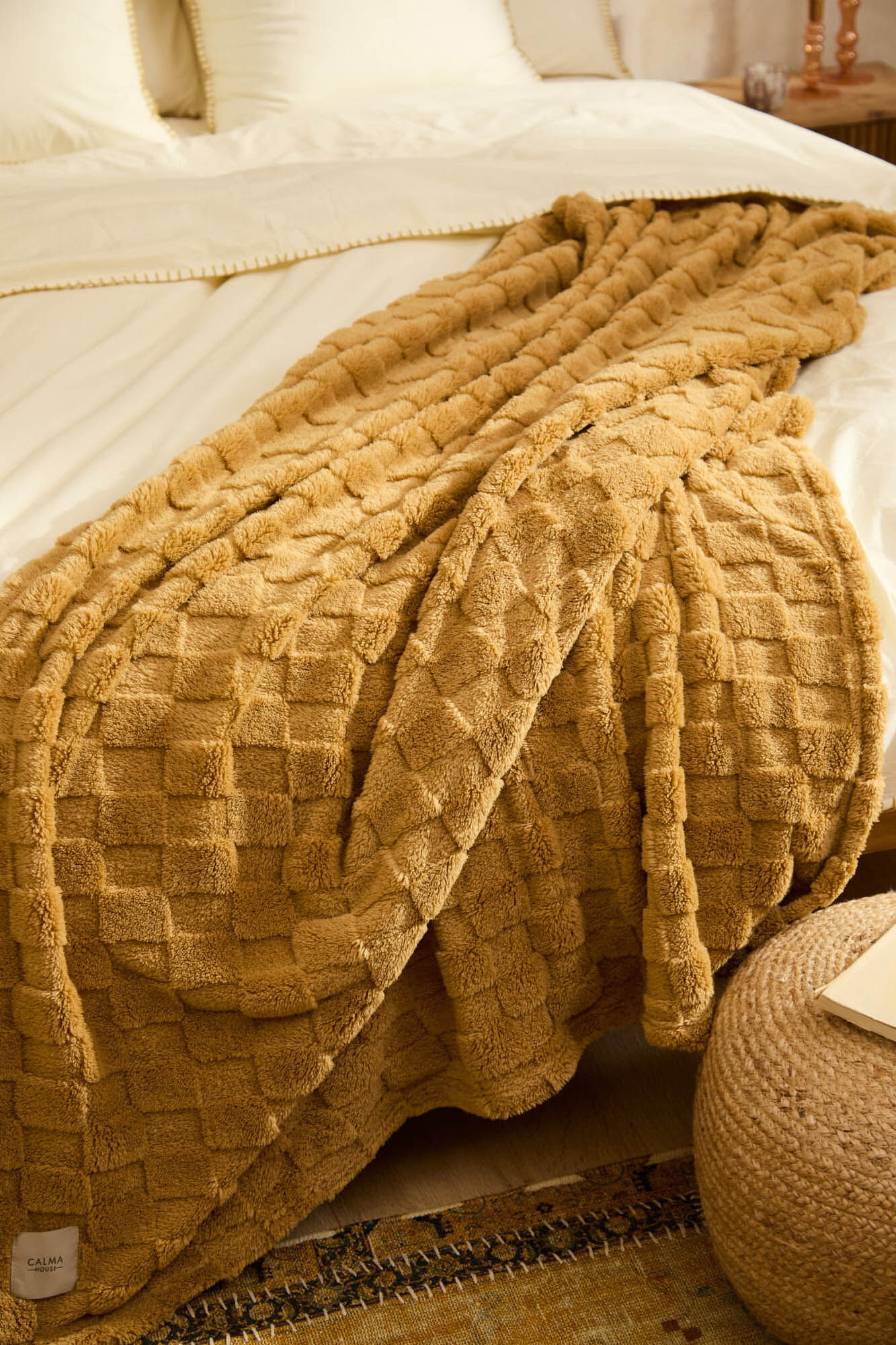 Calma House Damero &ndash; Senfgelbes Karomuster