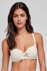 Gisela Top bikini capacidad print geom&eacute;trico beige beige