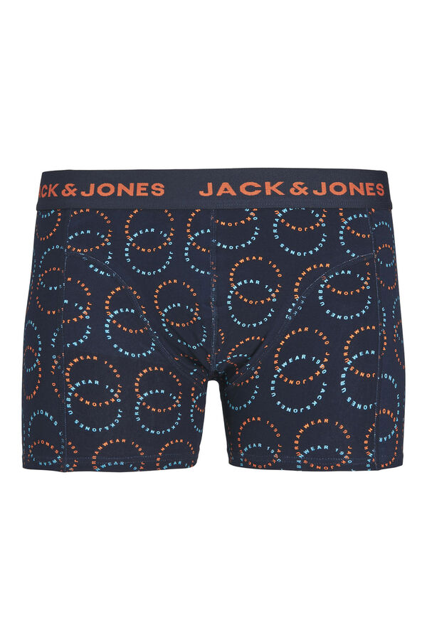Jack & Jones Pack de 3 boxers combinados de algod&atilde;o azul