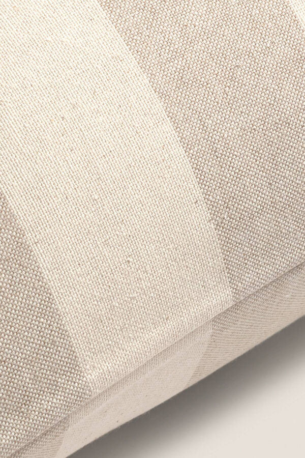 Womensecret Striped cotton cushion cover brown