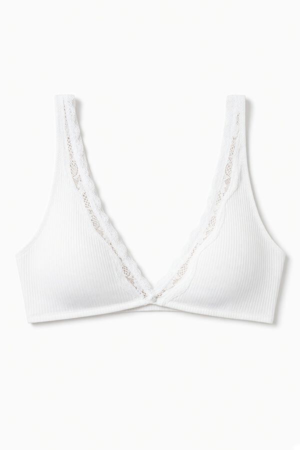 Women'secret Soutien halter em algod&atilde;o branco FANTASTIC branco