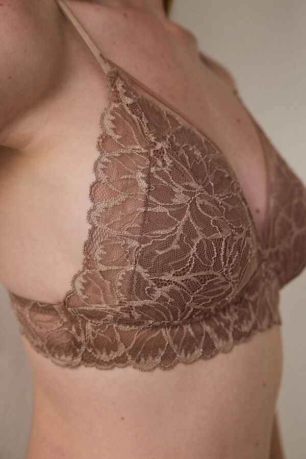 Penti Sujetador push up sin aros con encaje Luna nude