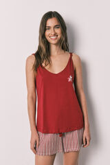 Women'secret Snoopy cotton short pyjamas with straps red