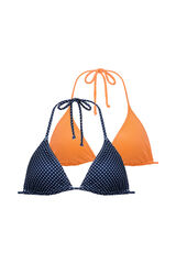 Womensecret Two-piece triangle bikini top pack Carrubo Plava