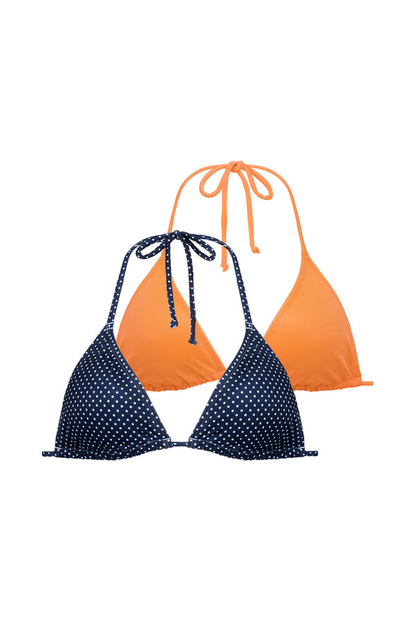 Womensecret Two-piece triangle bikini top pack Carrubo kék