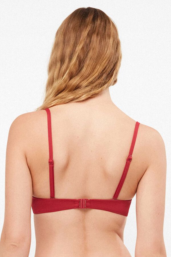 Gisela Top bikini balconette liso rojo