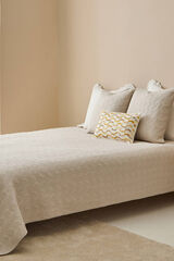 Textura Colcha Acolchado Flores cru