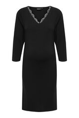 Only Maternity Vestido corto con encaje maternity negro