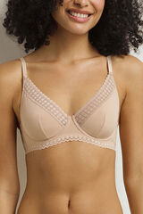 DIM Soutien com aro e foulard de microfibra bege