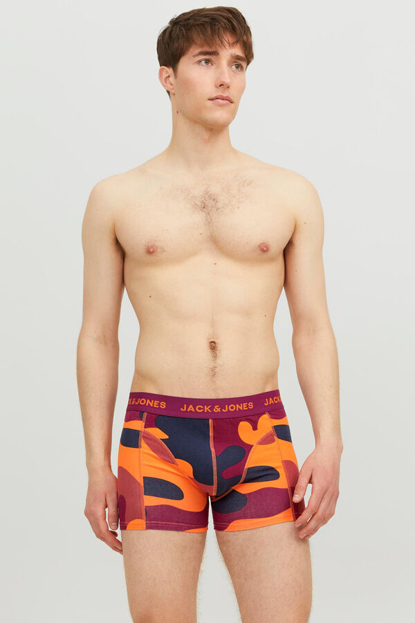 Jack & Jones Pack de 3 b&oacute;xers estampado camuflaje de algod&oacute;n green