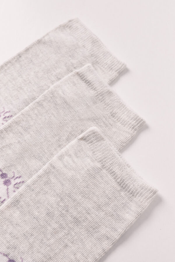 Women'secret Printed 3-pack Peanuts short socks pink