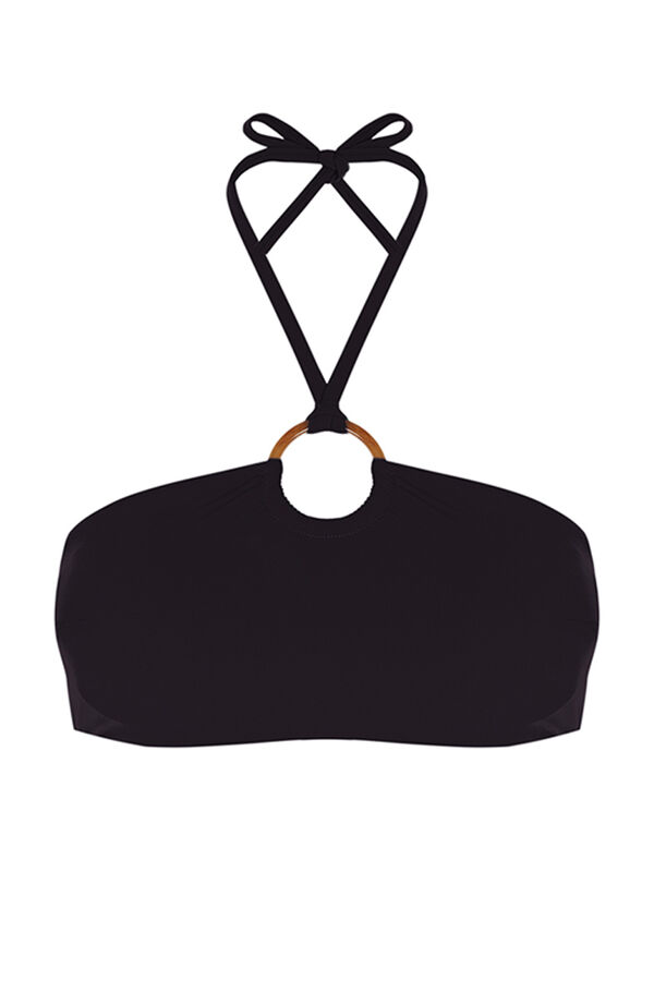 Womensecret Haut bikini bandeau noir noir