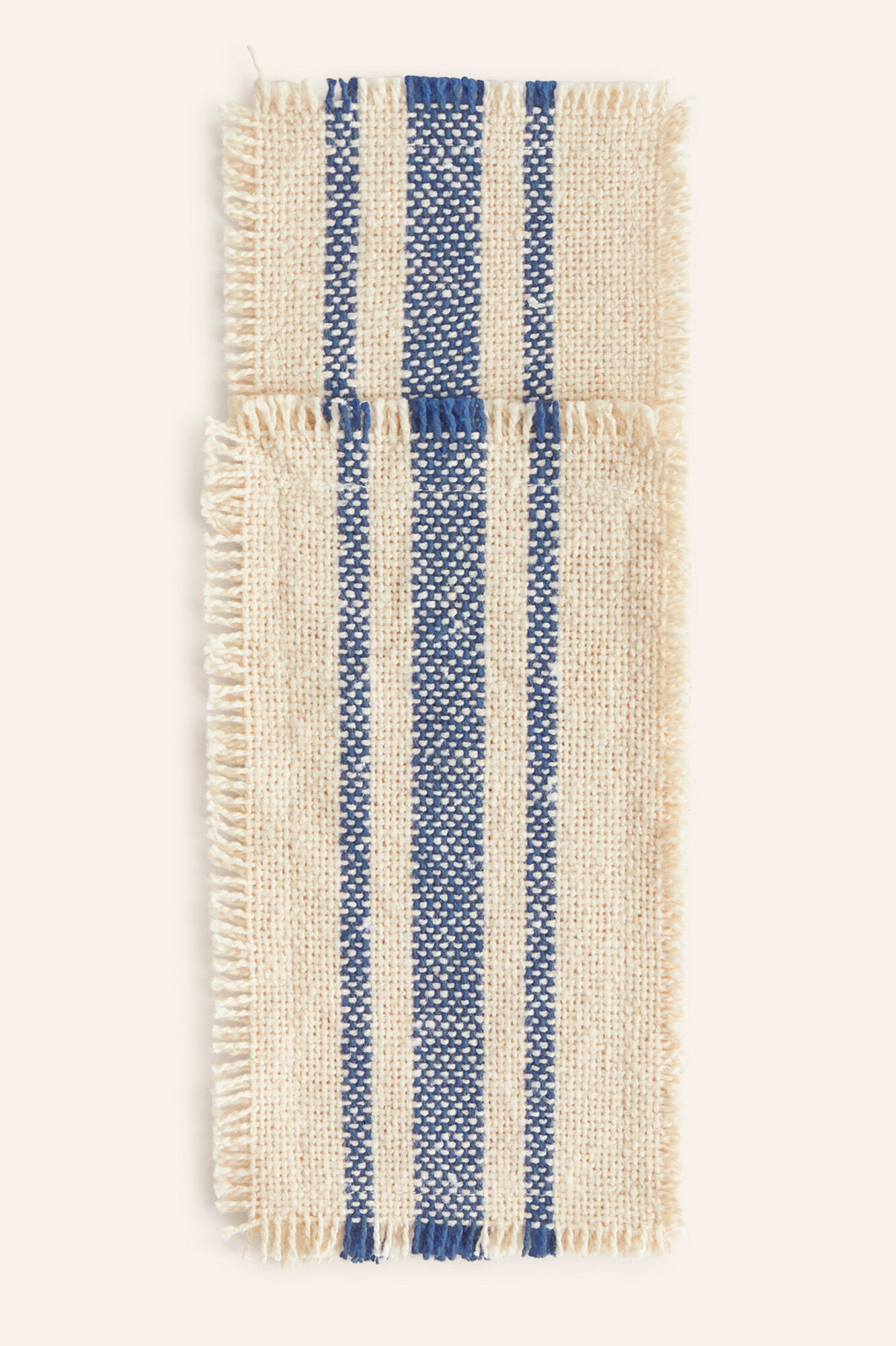 Calma House Besteckh&uuml;lle mit gewebten Streifen Blau Bari